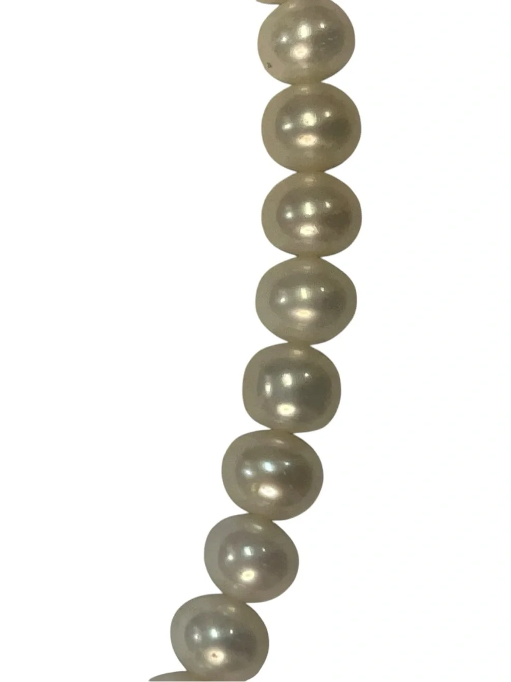 White Freshwater Pearl Necklace with Silver Clasp